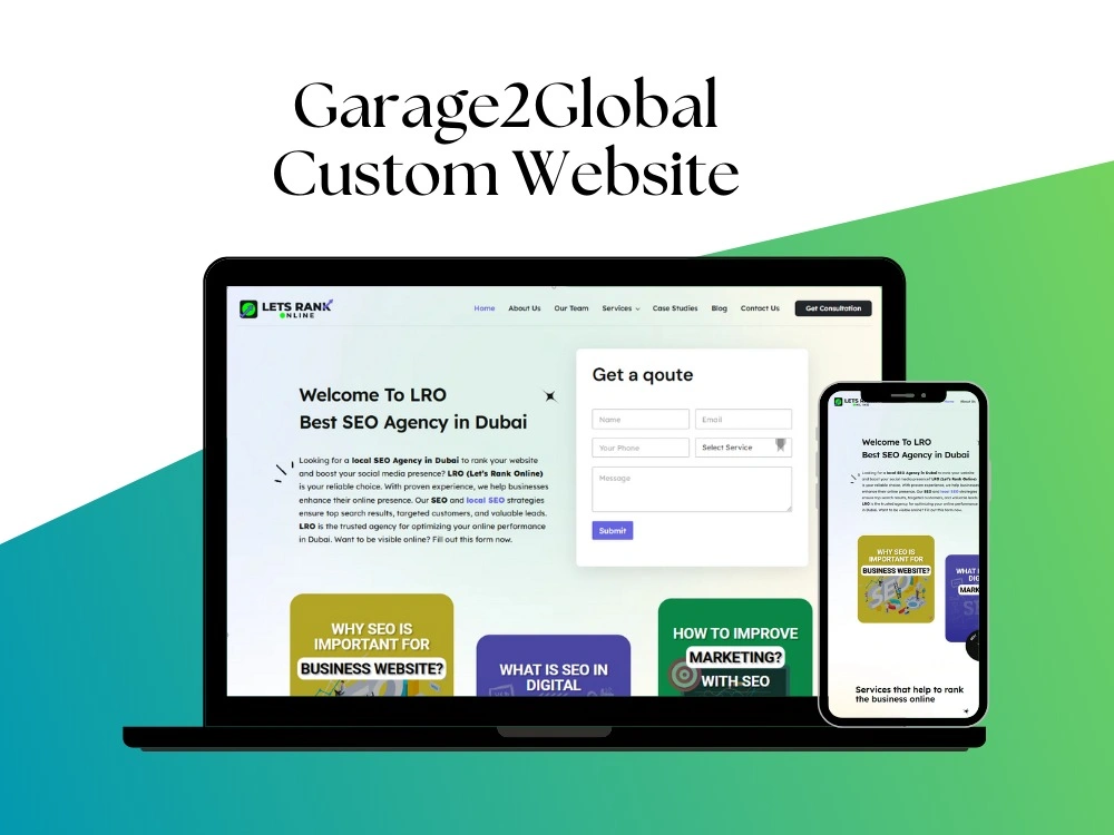 Garage2Global Website