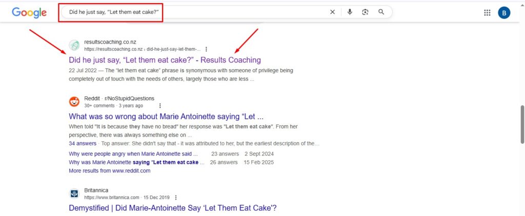 Google ranking