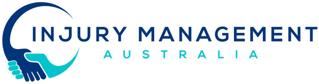 Injury Management Australia logo showing handshake icon representing support and rehabilitation services