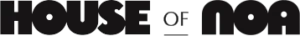 House of Noa brand wordmark featuring thick, modern sans-serif lettering with a minimalist "of" underlined.
