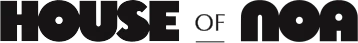 House of Noa brand wordmark featuring thick, modern sans-serif lettering with a minimalist "of" underlined.