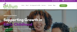 L'Allium Behavioral Services hero banner featuring inclusive ABA services for early childhood development and family support.