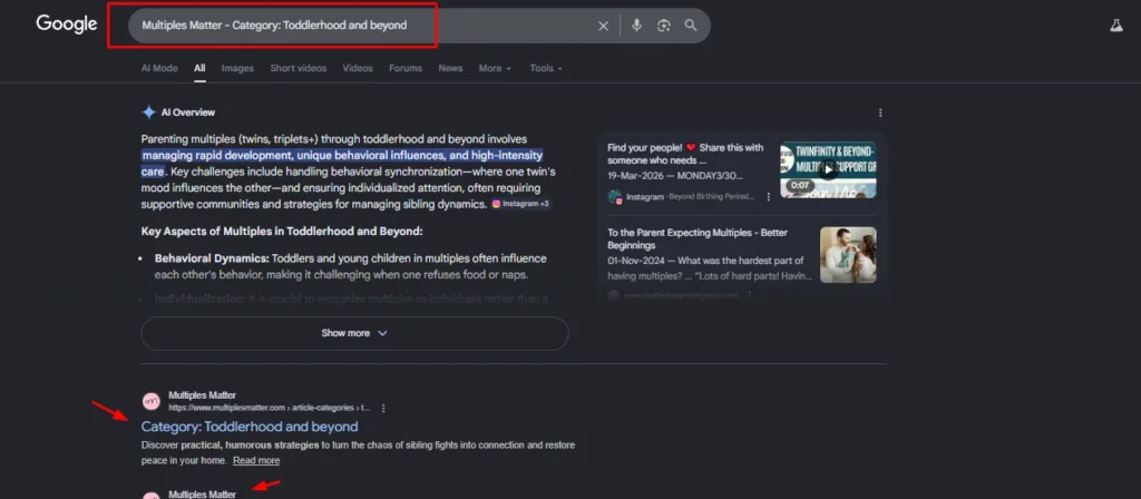 Multiples Matter logo - Parenting resources for toddlerhood and beyond with twins and triplets.
