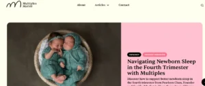Multiples Matter logo - Expert insights on newborn sleep and infancy for twins and triplets.