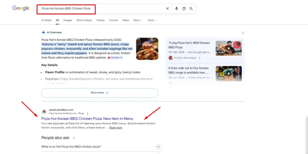 Pizza Hut Korean BBQ Chicken Pizza menu launch 2026 with sweet and spicy swicy sauce and crispy popcorn chicken toppings.