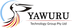 Yawuru Technology Group Pty Ltd logo featuring a stylized bird icon with Indigenous Australian colors and a blue arc.